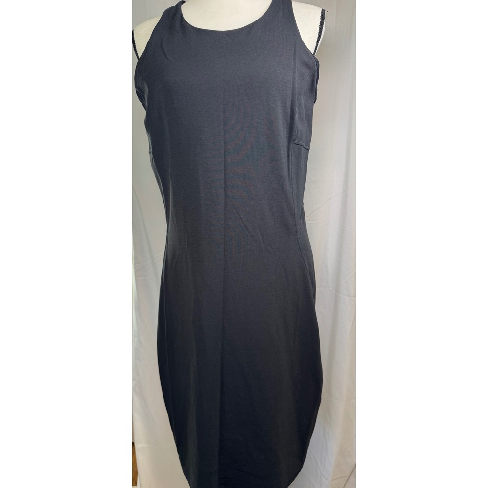Lululemon Black Racerback Shelf Bra Midi Dress Womens 12 Excellent